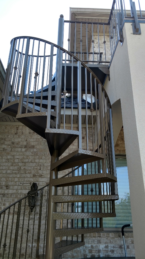 Spiral staircase  hand railing